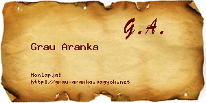 Grau Aranka névjegykártya